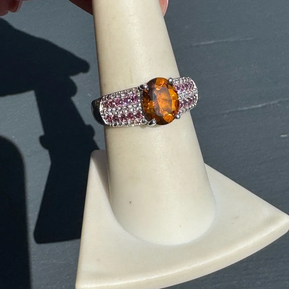 925 Spessartine & Rubellite Ring